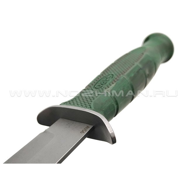 Saro нож НР-2000 сталь Aus-6, рукоять зеленая резина
