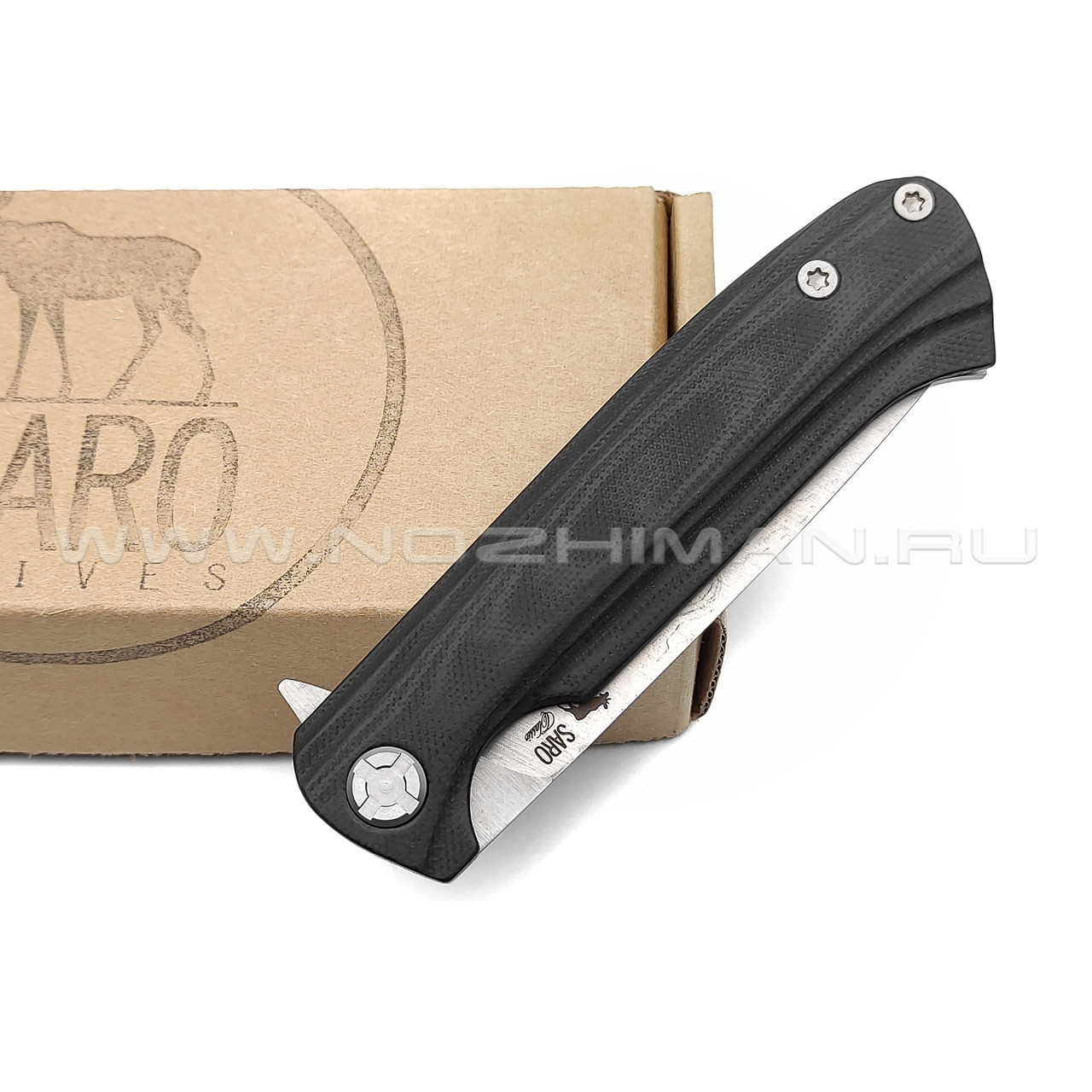 Saro нож Чиж Next сталь Ламинат, рукоять G10 black