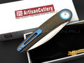 Нож Artisan Cutlery 1848P-ODG Cazador сталь AR-RPM9, рукоять микарта, титан