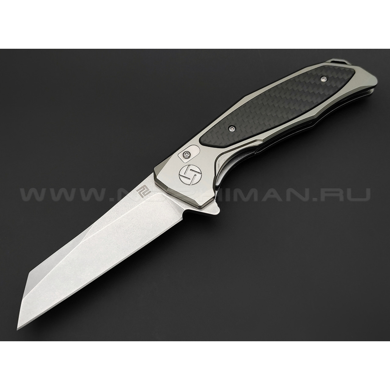 Нож Artisan Cutlery Megahawk 1809P-GCF сталь D2, рукоять Aluminum, Carbon fiber