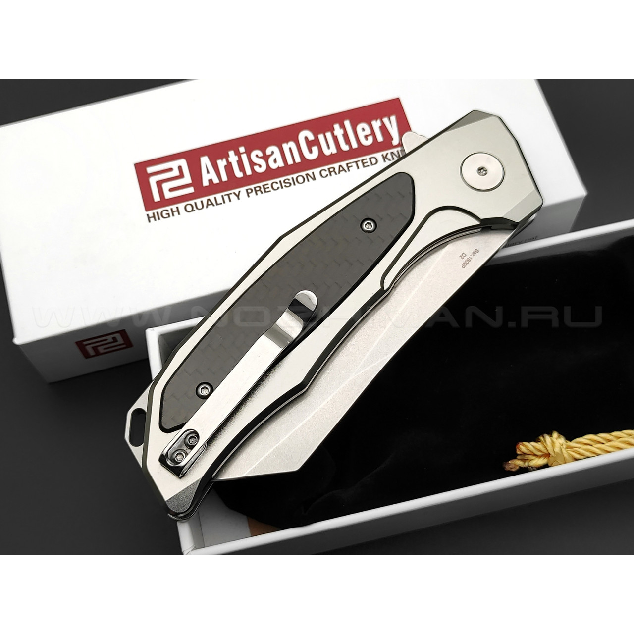 Нож Artisan Cutlery Megahawk 1809P-GCF сталь D2, рукоять Aluminum, Carbon fiber