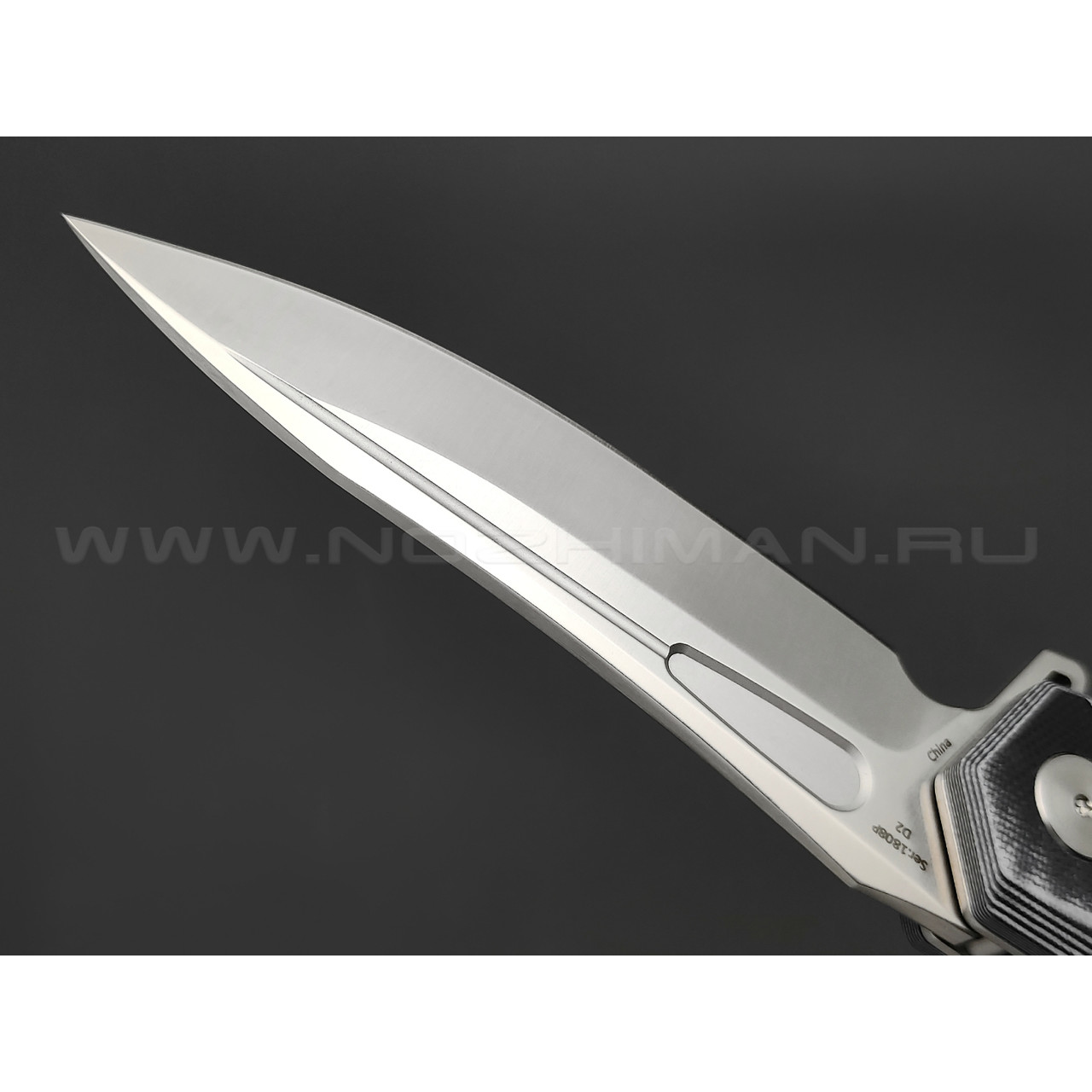 Нож Artisan Cutlery 1808P-BGC Zumwalt сталь D2, рукоять G10 black & white