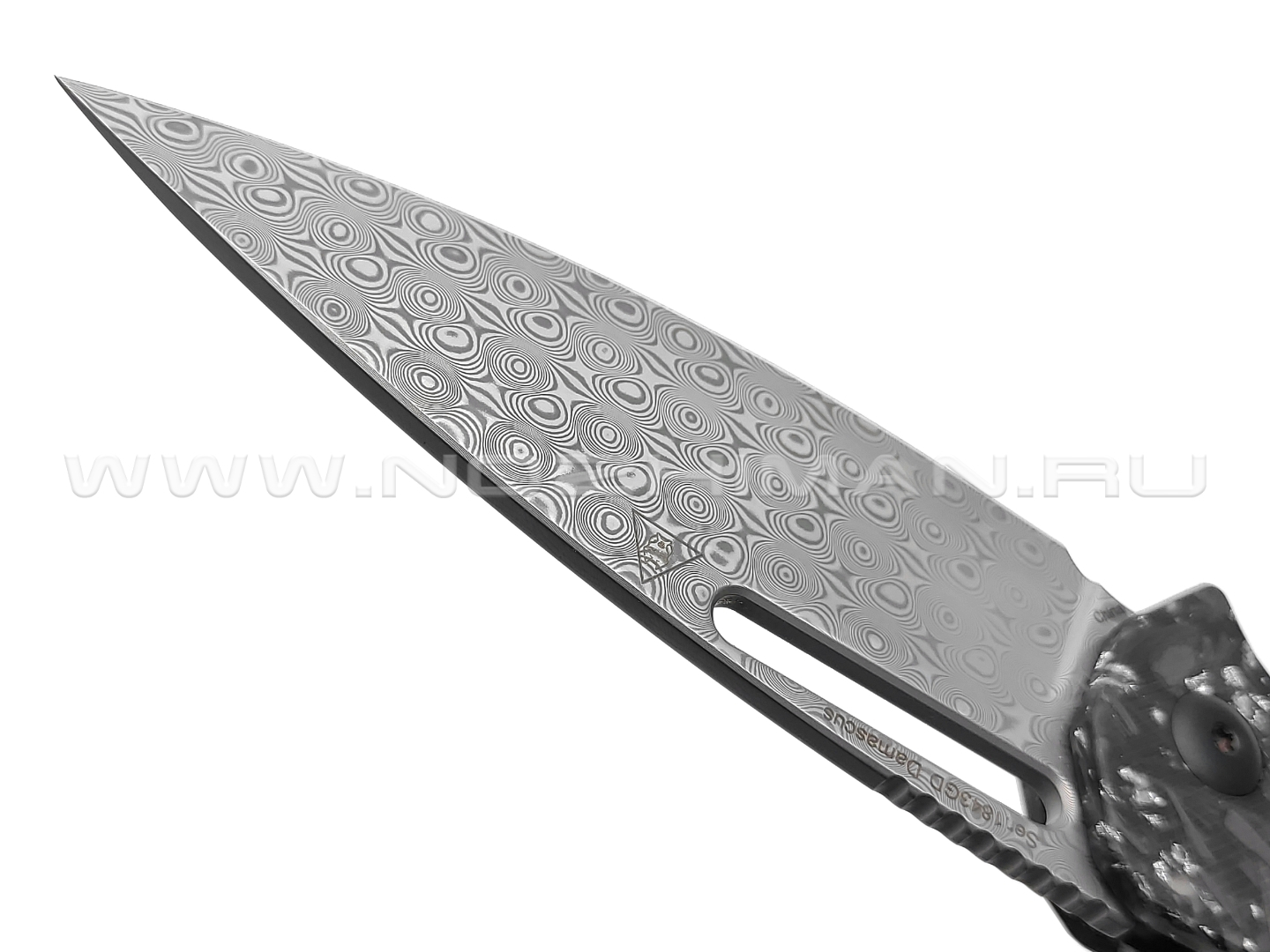 Нож Artisan Cutlery 1843GD-SCF Arion сталь Damasteel, рукоять Aluminum, Carbon fiber