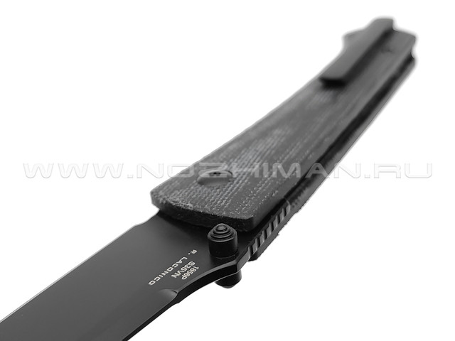 Нож Artisan Cutlery Andromeda 1856P-MBK сталь S35VN, рукоять Micarta black, titanium clip