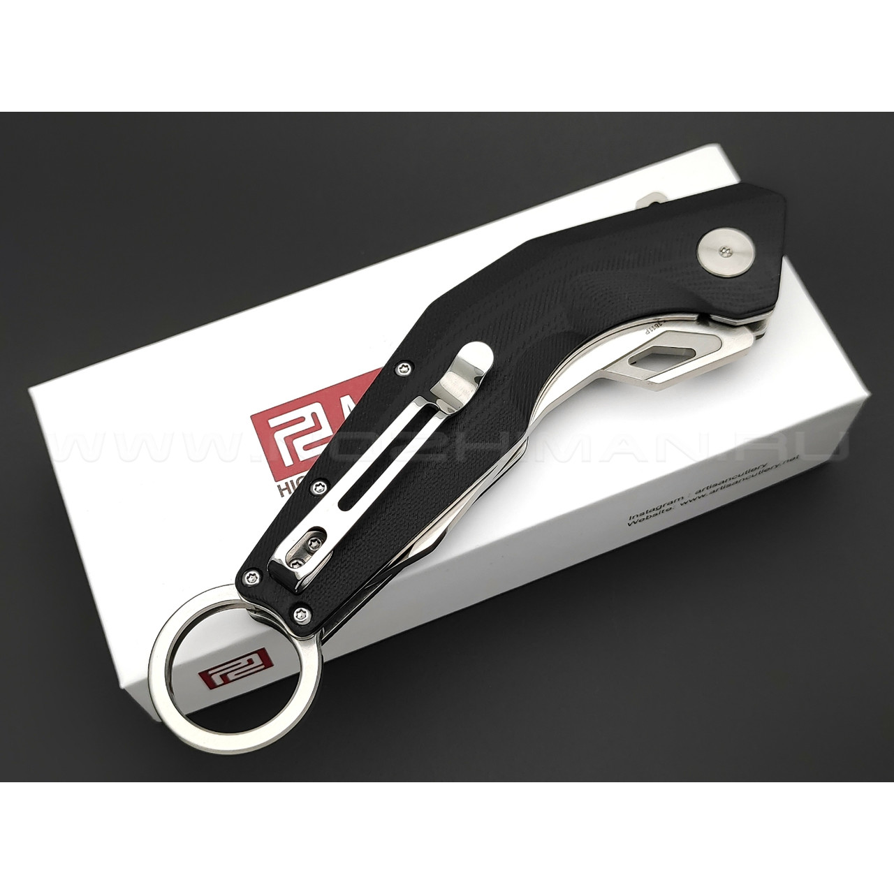 Нож Artisan Cutlery Cobra 1811P-BKC сталь D2, рукоять G10 black