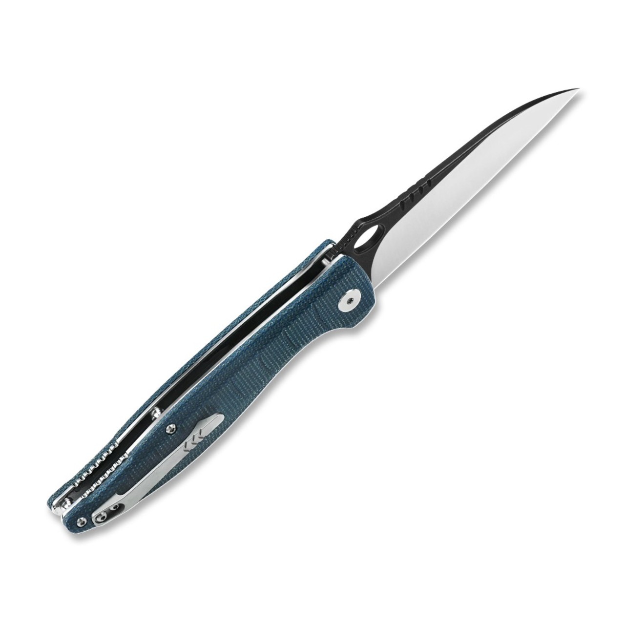 Нож QSP Locust QS117-C сталь 154CM, рукоять синяя микарта, титан