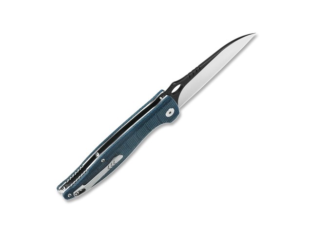 Нож QSP Locust QS117-C сталь 154CM, рукоять синяя микарта, титан