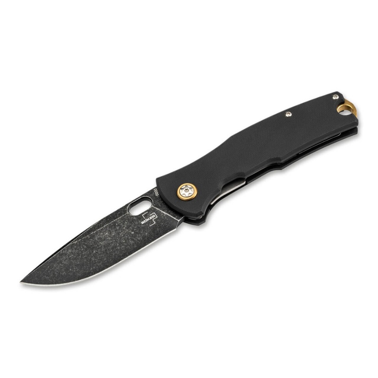 Нож Boker Plus Fieldfolder 01BO375 сталь D2 блэквош, рукоять G10 black, brass