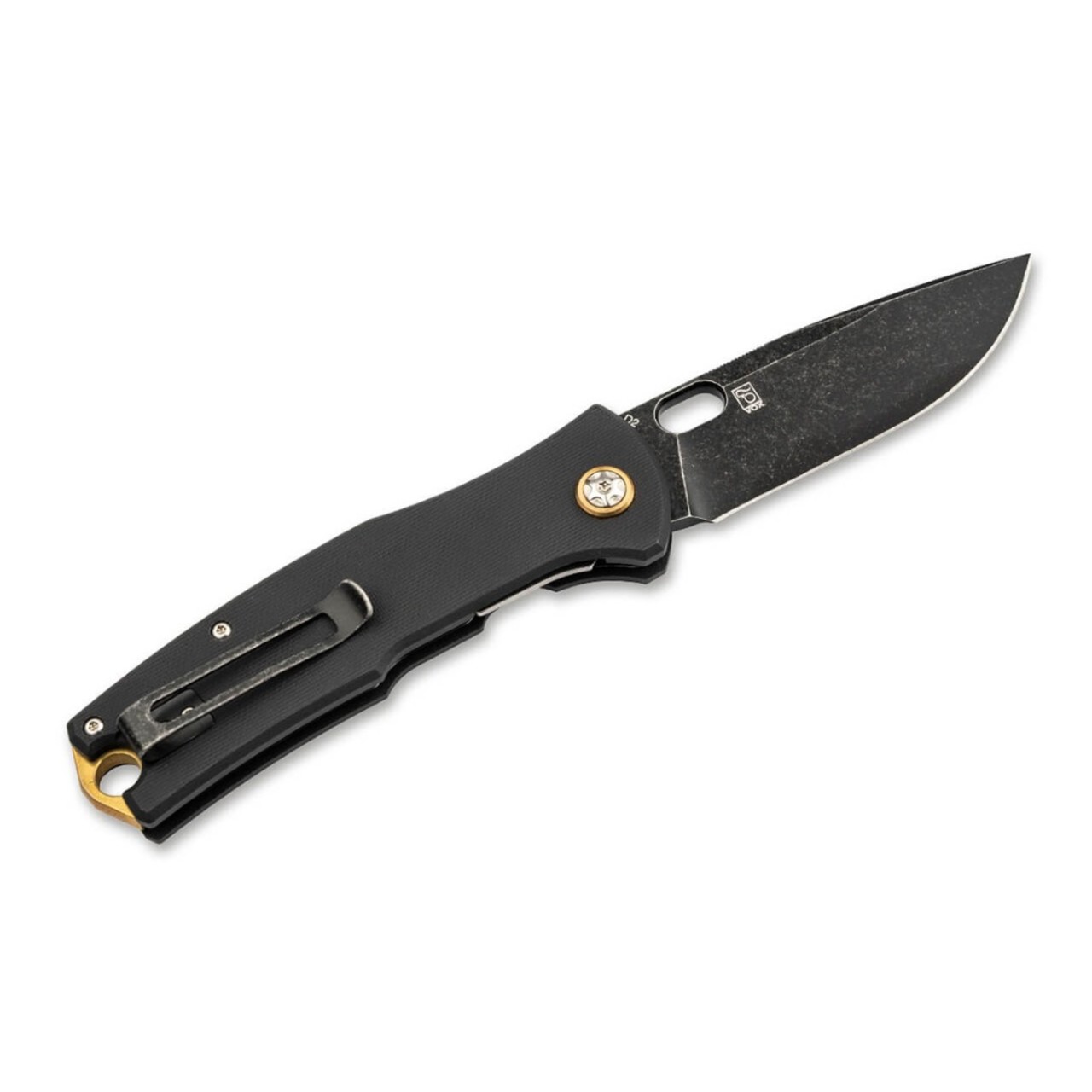 Нож Boker Plus Fieldfolder 01BO375 сталь D2 блэквош, рукоять G10 black, brass
