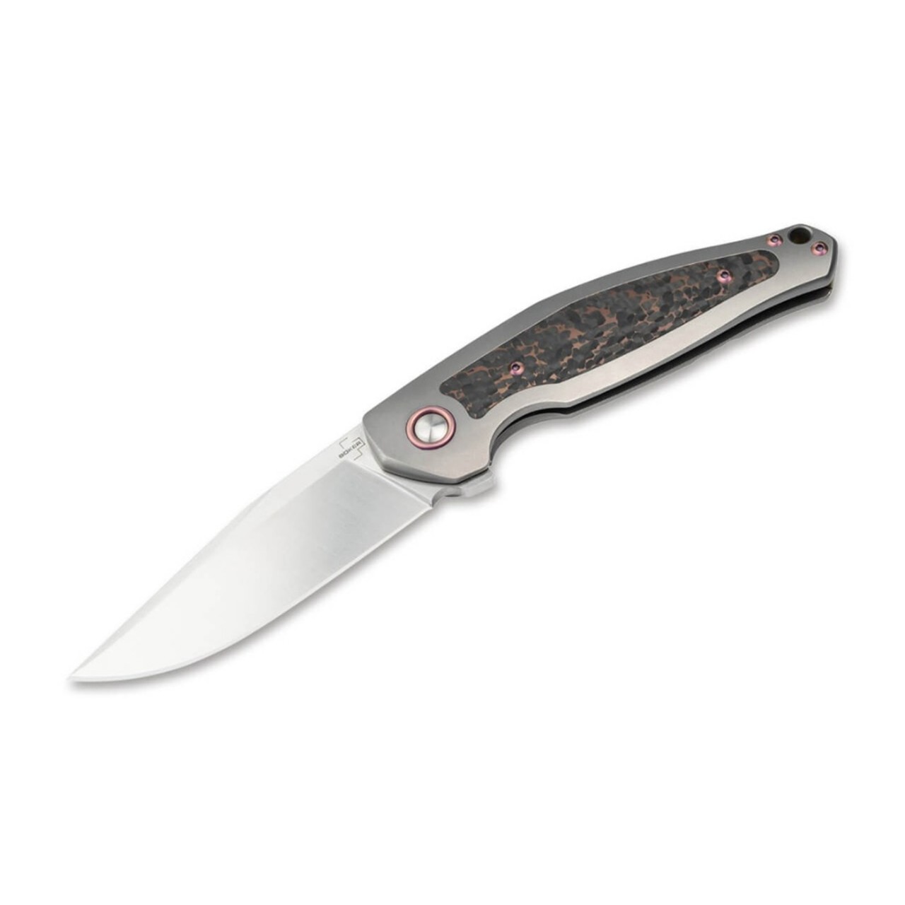 Нож Boker Plus Collection 2022 01BO2022 сталь M390, рукоять титан, карбон
