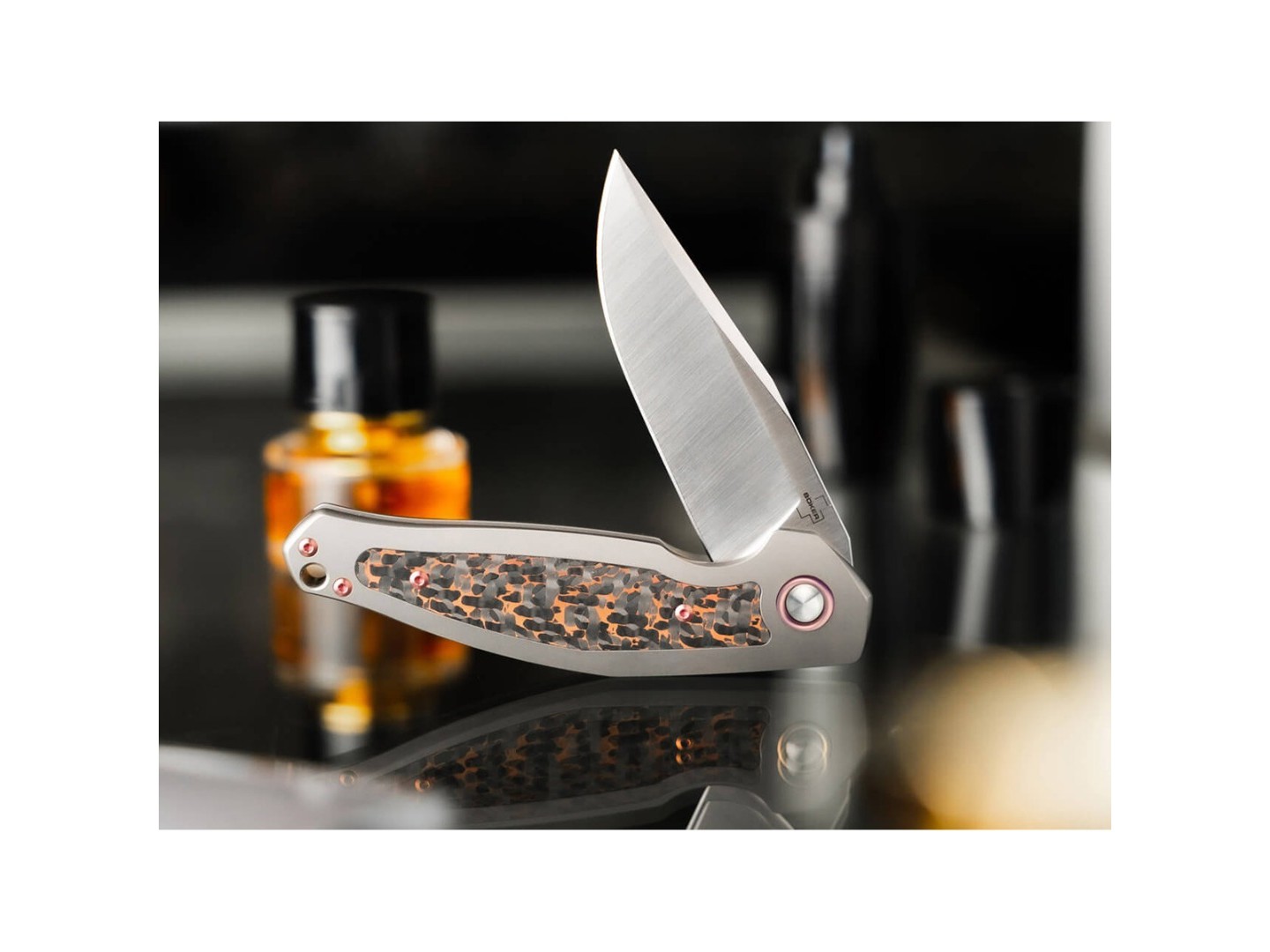 Нож Boker Plus Collection 2022 01BO2022 сталь M390, рукоять титан, карбон