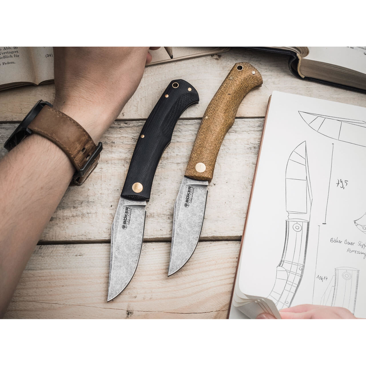 Нож Boker Plus Boxer EDC Black 111129 сталь M390, рукоять Микарта