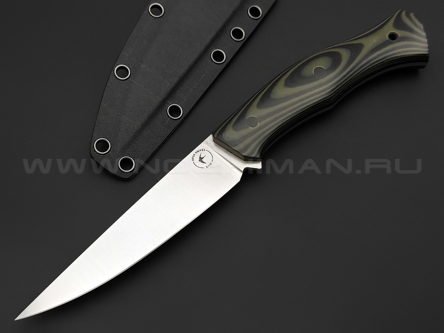Apus Knives нож Specter сталь K110, рукоять G10 black & green
