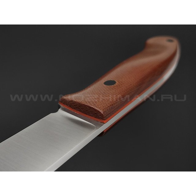 Апус нож Деструктор сталь K110, рукоять Микарта коричневая
