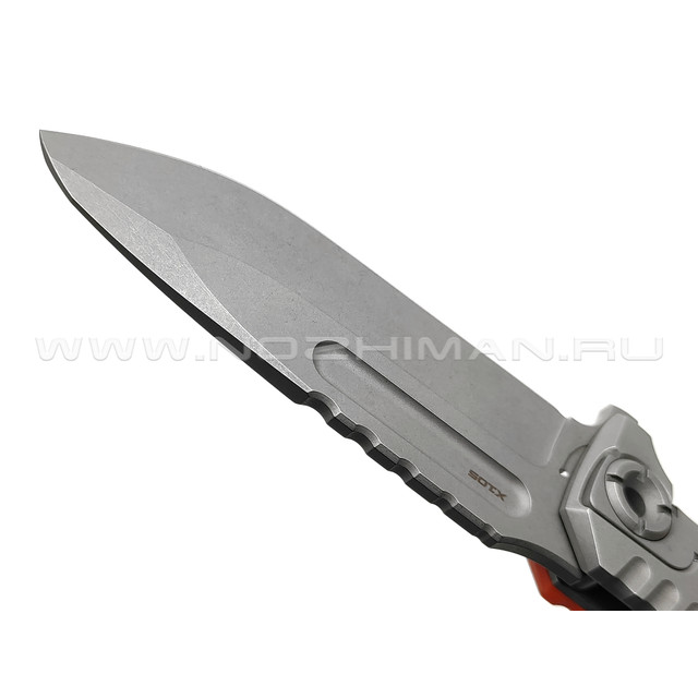 N.C.Custom складной нож Ultras-F сталь X105 стоунвош, рукоять G10 orange, сталь