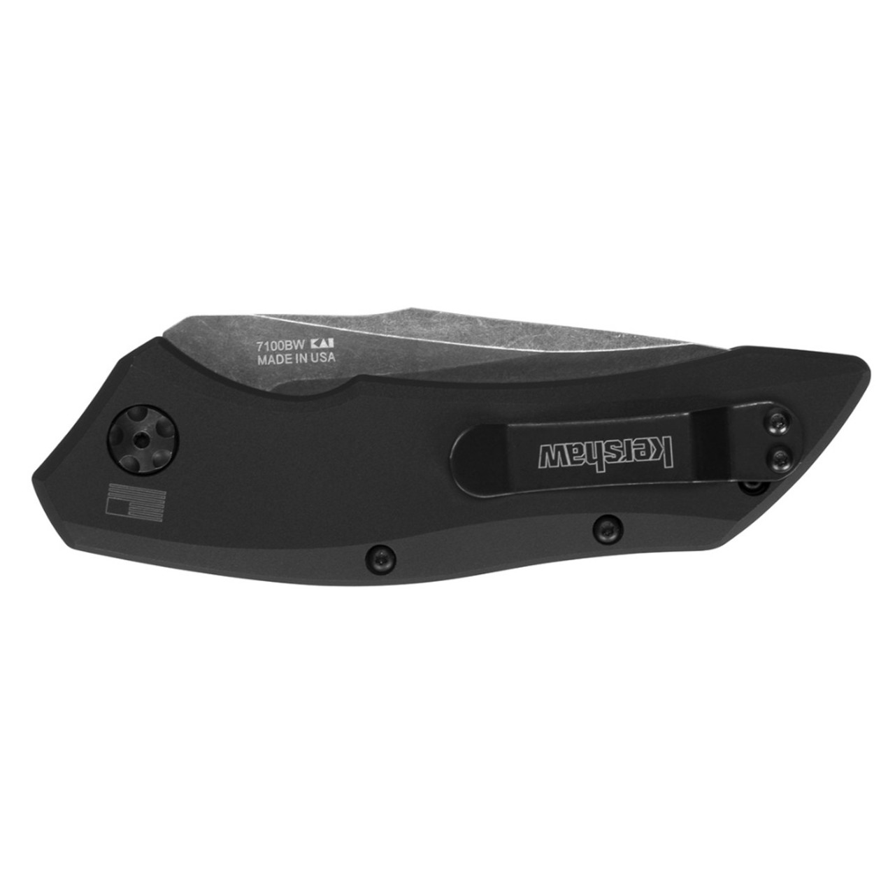 Нож Kershaw Launch 1 7100BW сталь CPM 154 блэквош, рукоять Aluminum 6061-T6 black