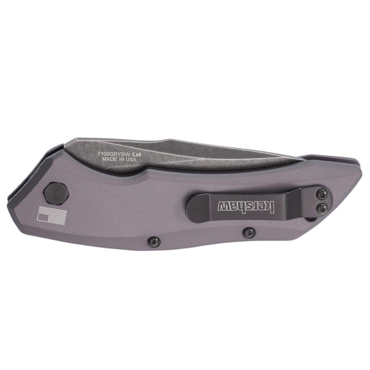 Нож Kershaw Launch 1 7100GRYBW сталь CPM 154 блэквош, рукоять Aluminum 6061-T6 grey