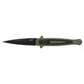 Нож Kershaw Launch 8 7150OLBLK сталь CPM 154 black, рукоять Aluminium 6061-T6 green, Carbon fiber