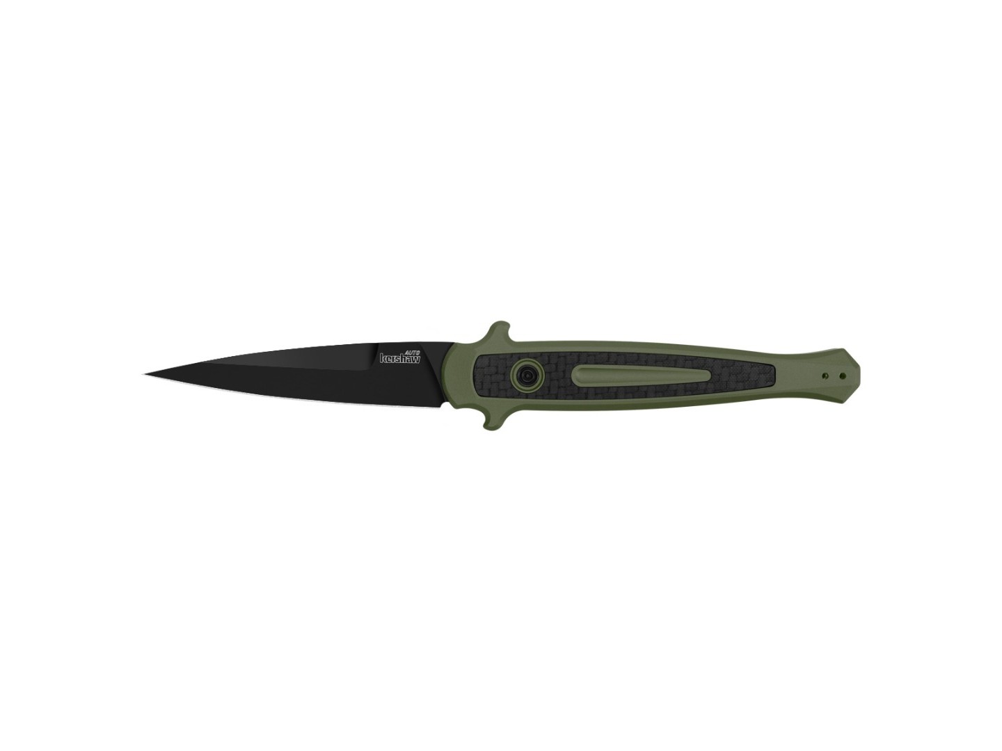 Нож Kershaw Launch 8 7150OLBLK сталь CPM 154 black, рукоять Aluminum 6061-T6 green, Carbon fiber