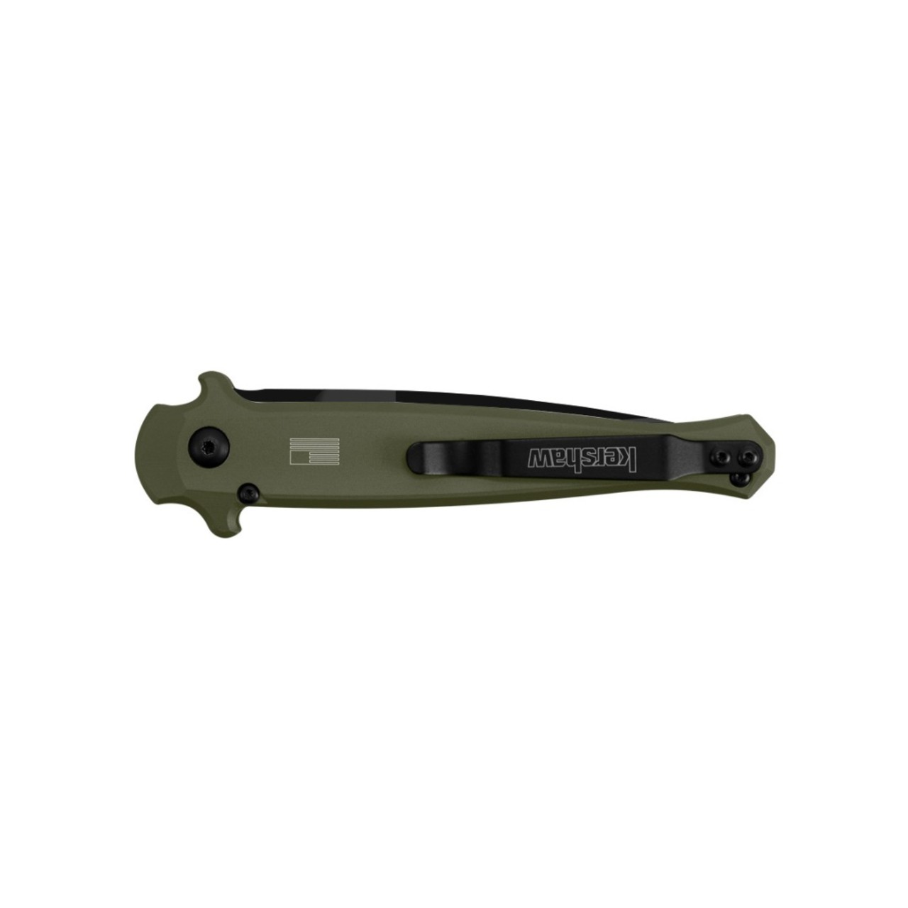 Нож Kershaw Launch 8 7150OLBLK сталь CPM 154 black, рукоять Aluminium 6061-T6 green, Carbon fiber