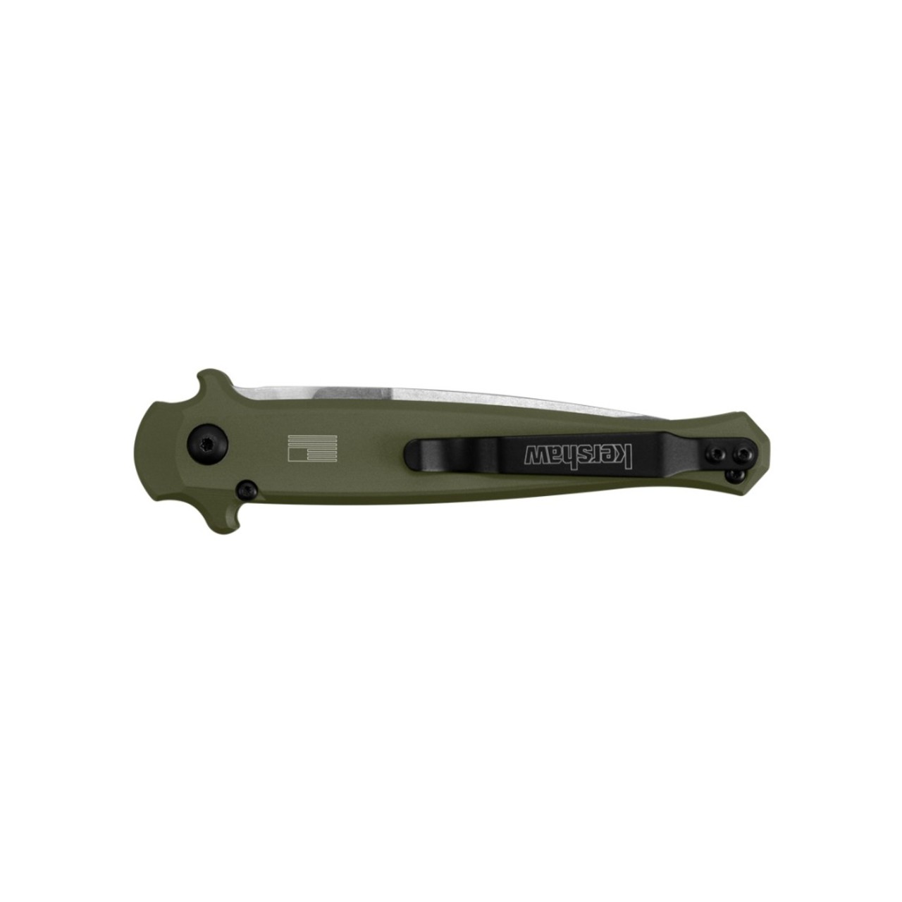 Нож Kershaw Launch 8 7150OLSW сталь CPM 154 стоунвош, рукоять Aluminum 6061-T6 green, Carbon fiber