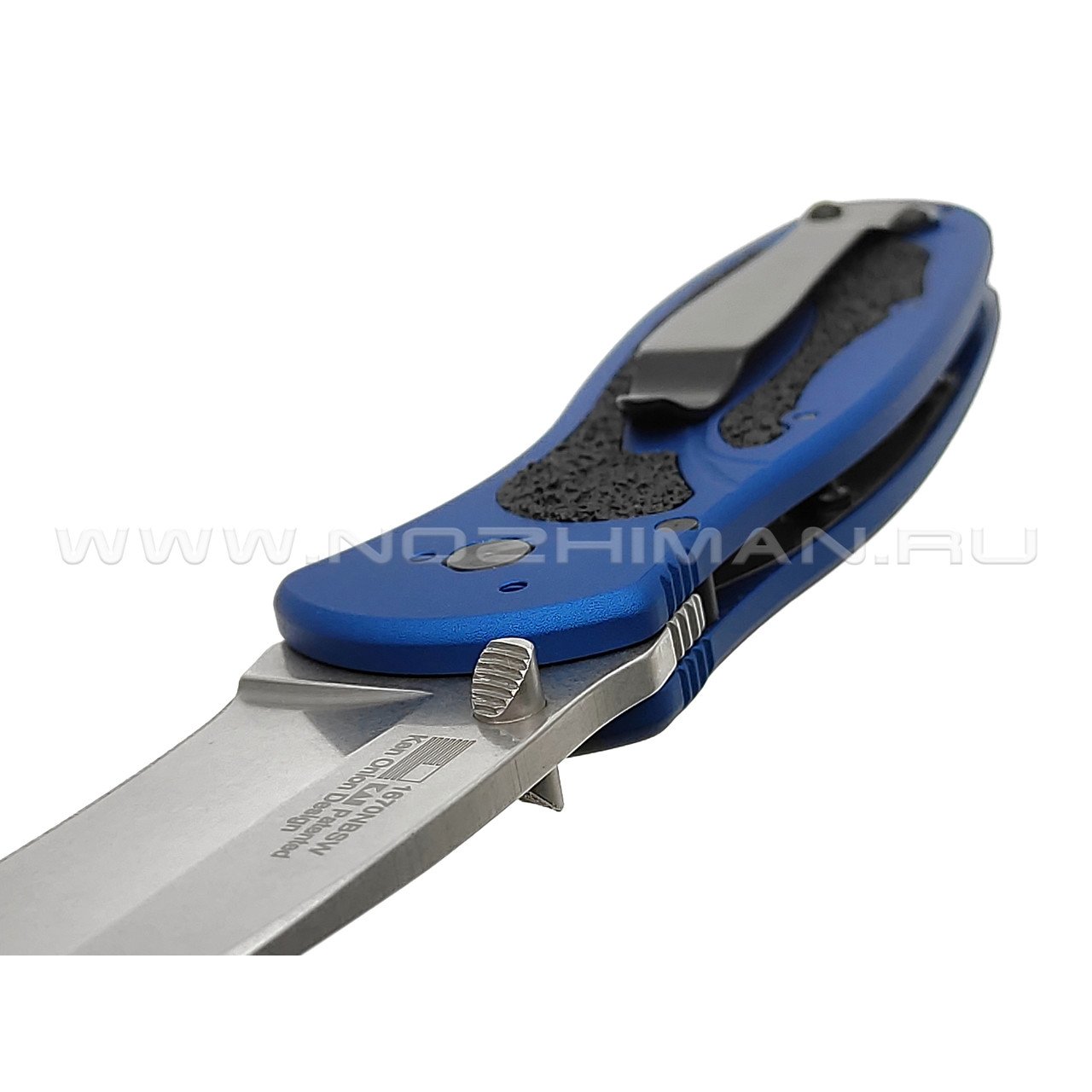 Нож Kershaw Blur 1670NBSW сталь Sandvik 14C28N стоунвош, рукоять Trac-Tec, Aluminum 6061-T6 blue