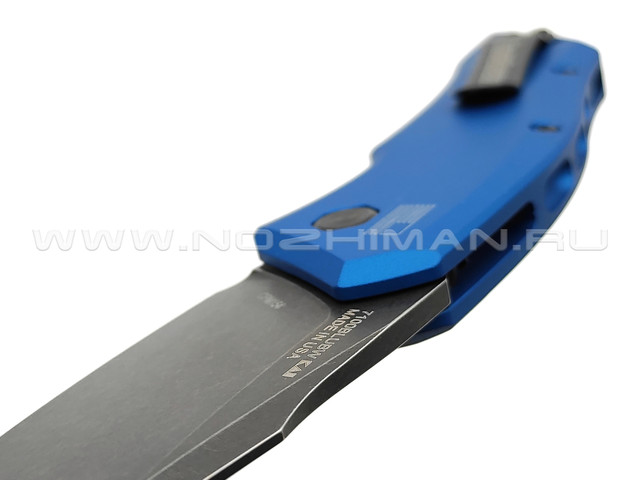 Нож Kershaw Launch 1 7100BLUBW сталь CPM 154 blackwash, рукоять Aluminum 6061-T6 blue