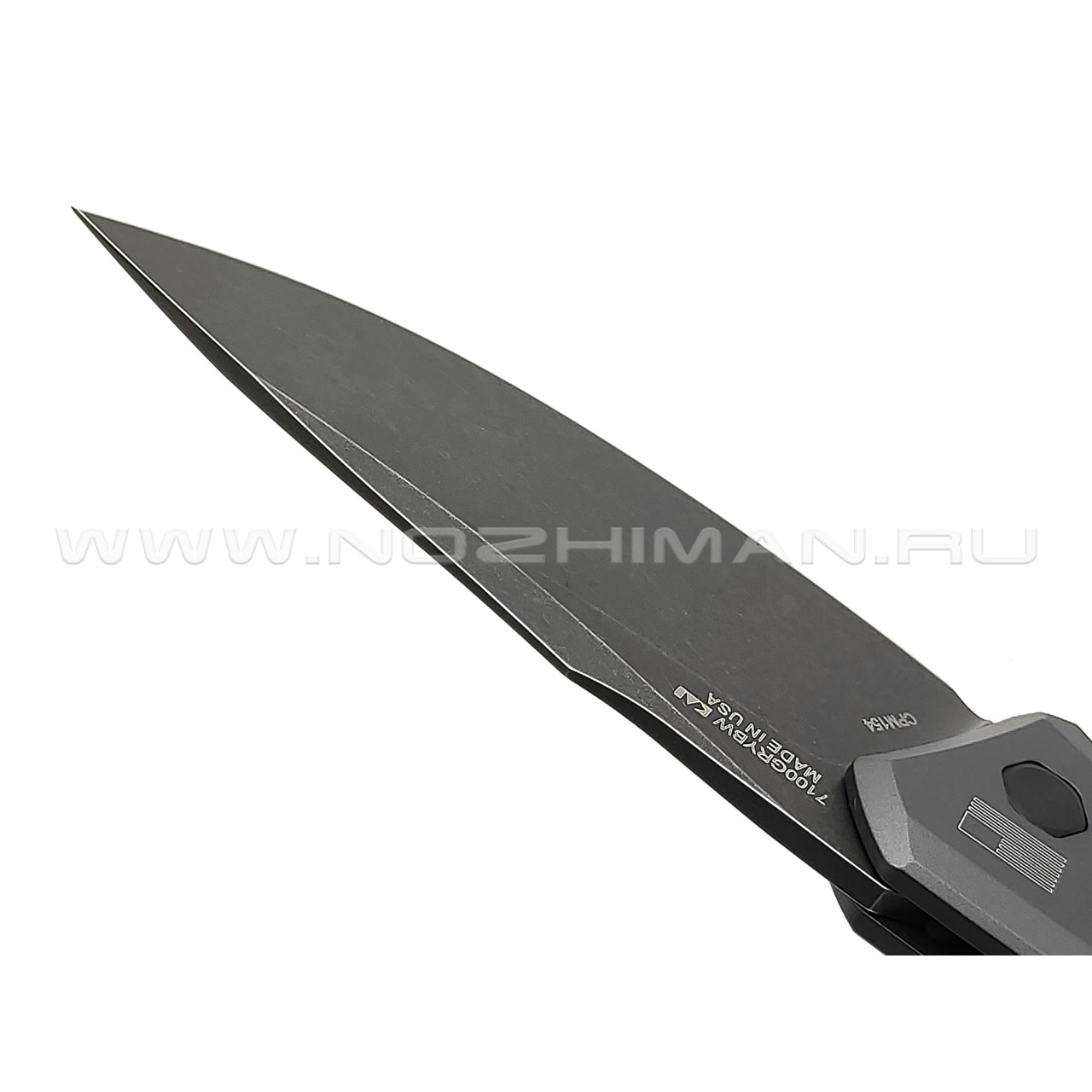 Нож Kershaw Launch 1 7100GRYBW сталь CPM 154 блэквош, рукоять Aluminum 6061-T6 grey