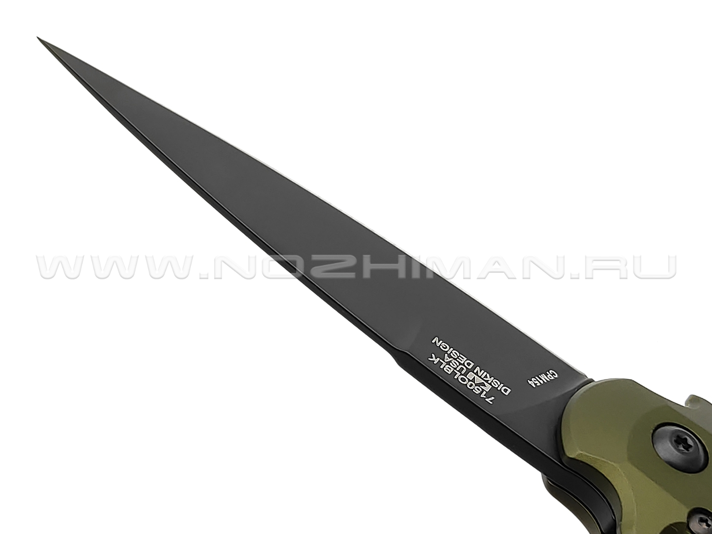 Нож Kershaw Launch 8 7150OLBLK сталь CPM 154 black, рукоять Aluminum 6061-T6 green, Carbon fiber