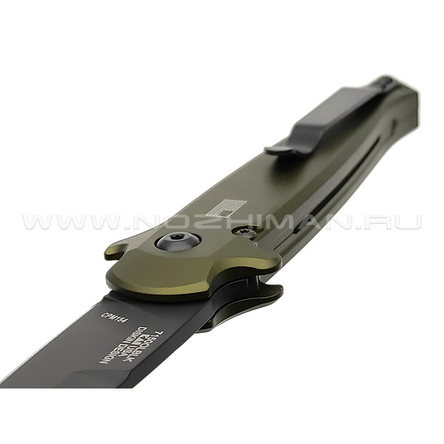 Нож Kershaw Launch 8 7150OLBLK сталь CPM 154 black, рукоять Aluminium 6061-T6 green, Carbon fiber
