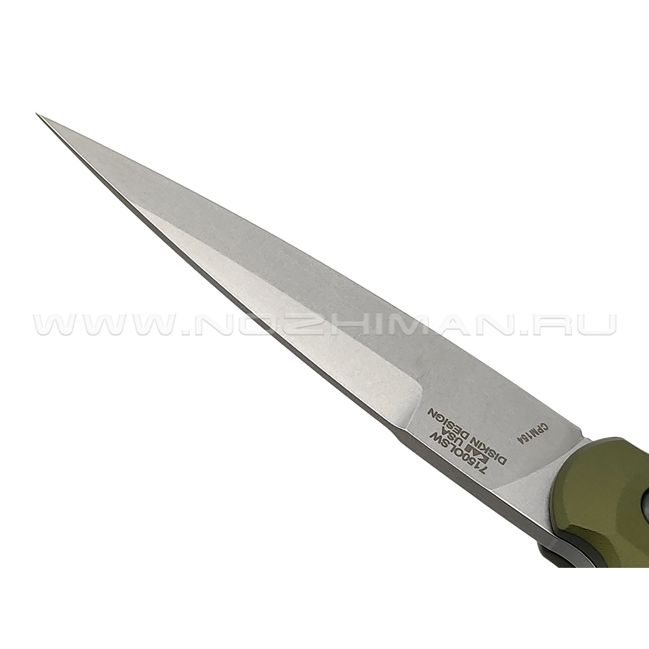 Нож Kershaw Launch 8 7150OLSW сталь CPM 154 стоунвош, рукоять Aluminum 6061-T6 green, Carbon fiber
