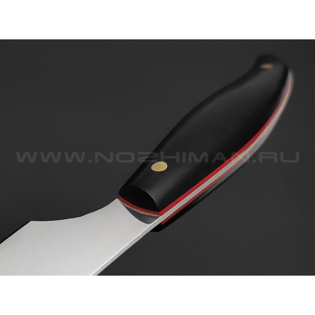 Кухонный нож Овощной №2, сталь N690, рукоять G10 black & red (Товарищество Завьялова)