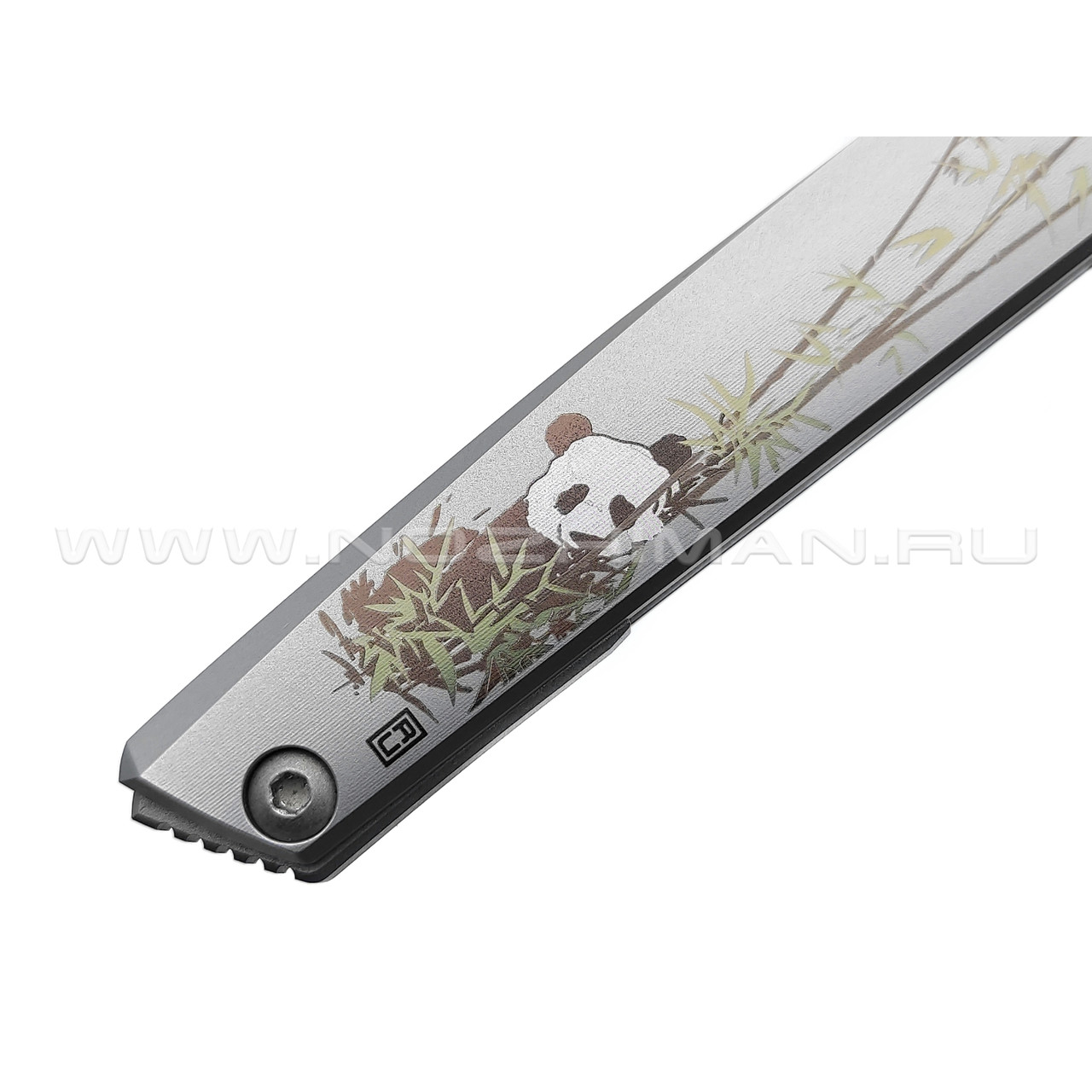 N.C.Custom складной нож Stylus Panda "Панда" сталь Aus-10, рукоять сталь