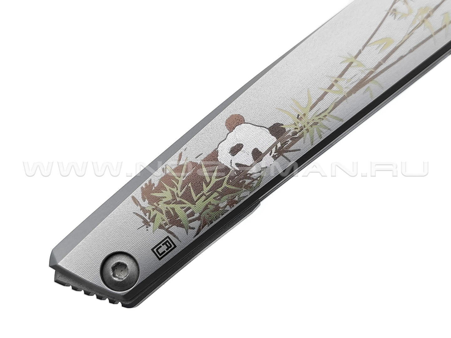 N.C.Custom складной нож Stylus Panda "Панда" сталь Aus-10, рукоять сталь