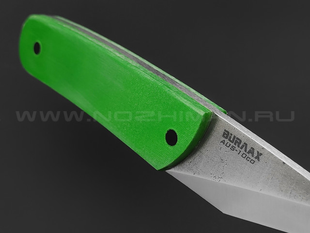Киридаши Burlax BX0130 сталь Aus10Co, рукоять зеленая микарта