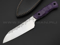 XII Knife нож Santoku сталь M390, рукоять G10 purple