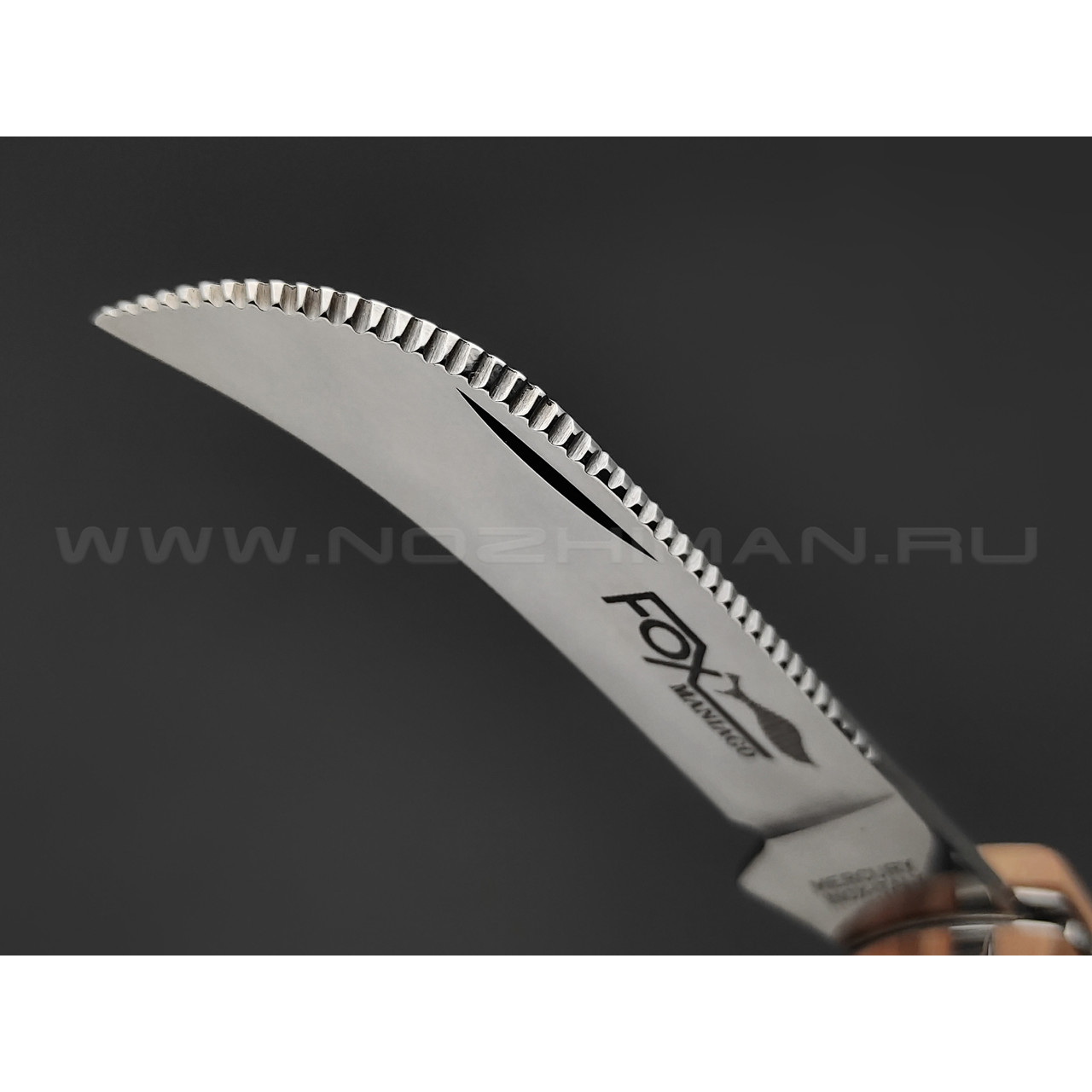 Нож грибника Fox Mushrooms Knife 405 OL сталь 420С, рукоять Дерево олива
