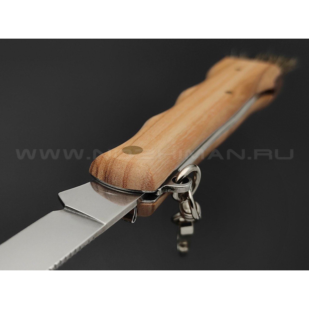 Нож грибника Fox Mushrooms Knife 405 OL сталь 420С, рукоять Дерево олива