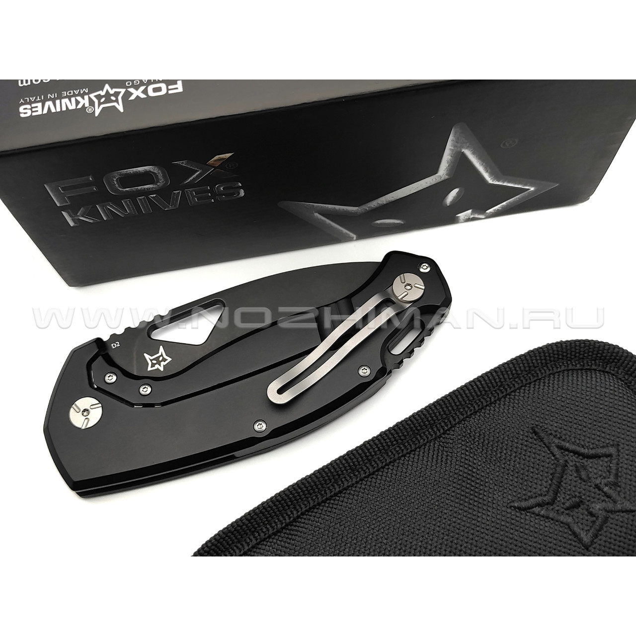 Нож Fox Summit Knife El Capitan SK-02 BSW сталь D2 PVD, рукоять G10 black
