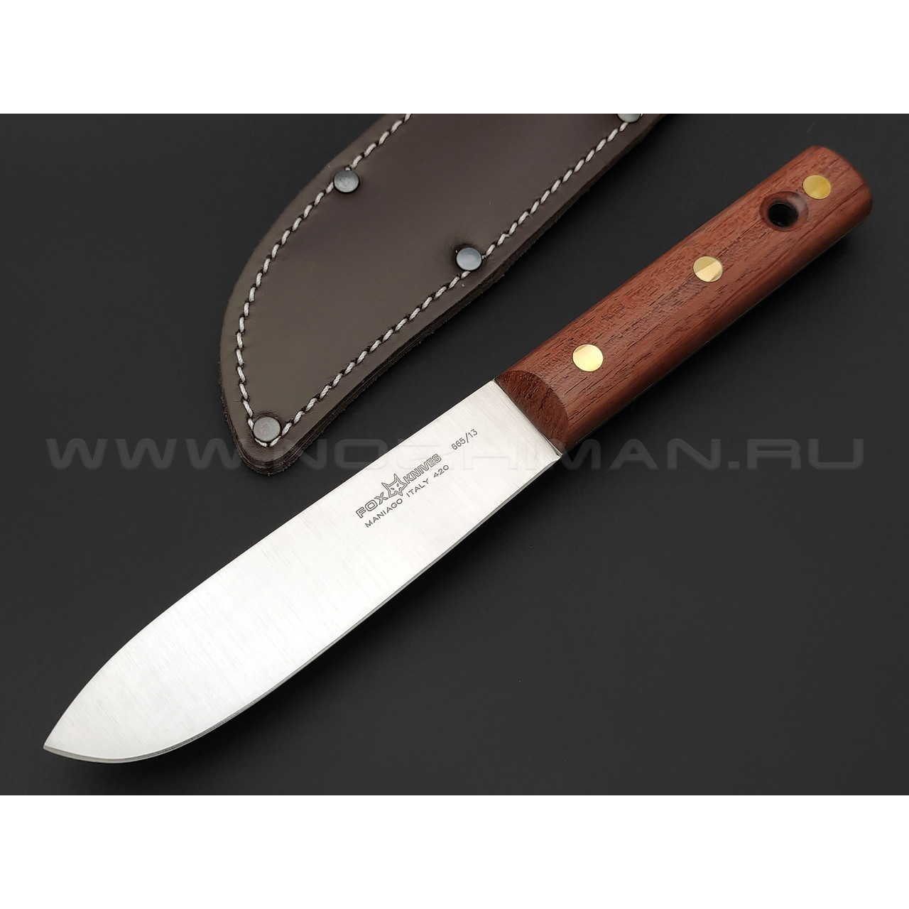 Нож Fox Old 665/13 сталь 420С, рукоять Дерево палисандр