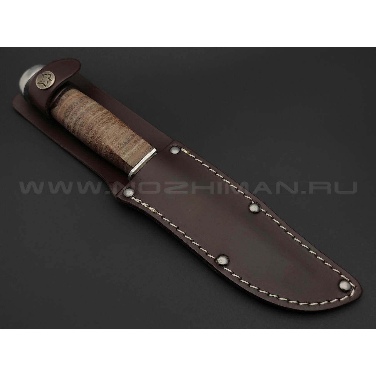Нож Fox European Hunter 610/13R сталь 420С, рукоять Наборная кожа