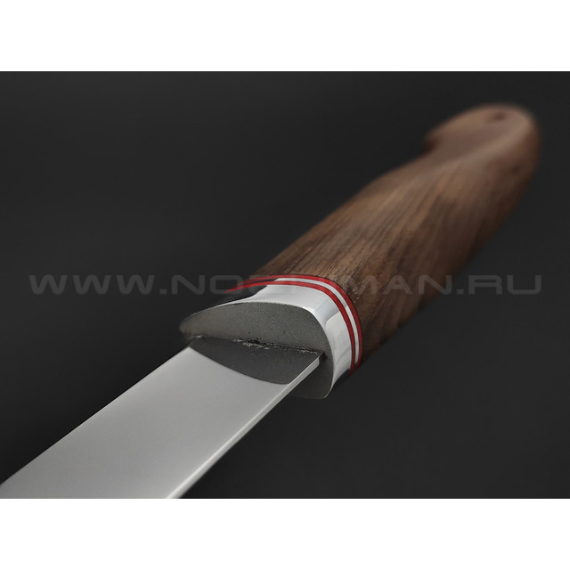 Товарищество Завьялова нож Филейный-М сталь N690, рукоять Дерево орех, дюраль