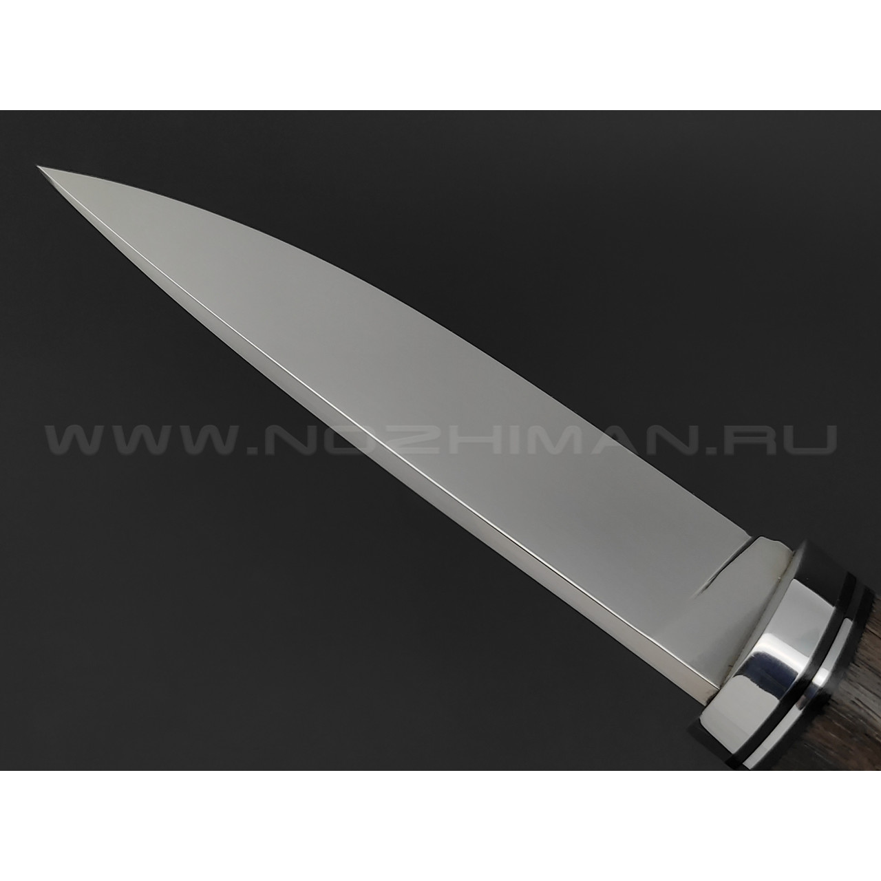 Товарищество Завьялова нож Шаман сталь N690, рукоять Морёный дуб, дюраль