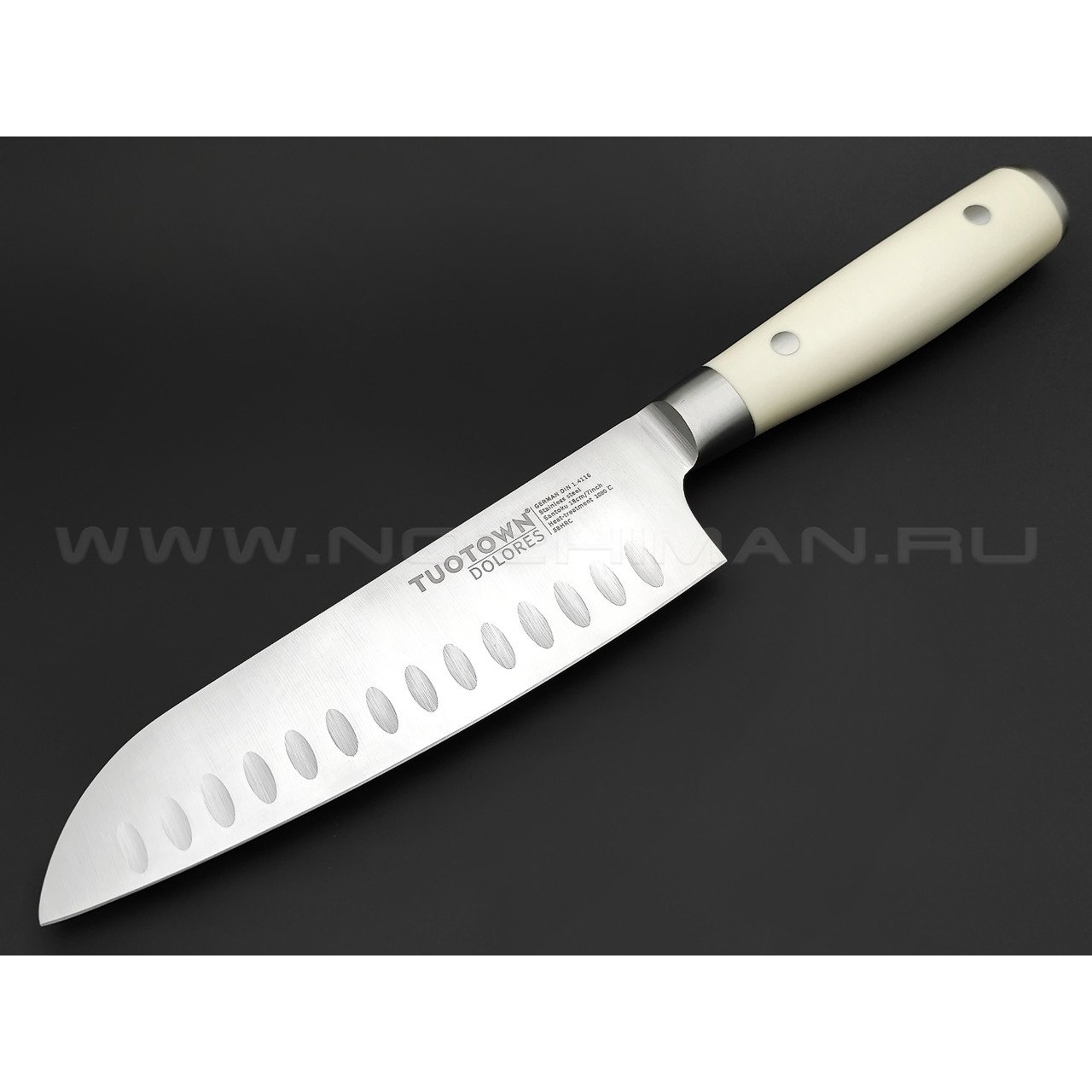 TuoTown Dolores Santoku 507008 сталь German 1.4116, рукоять ABS