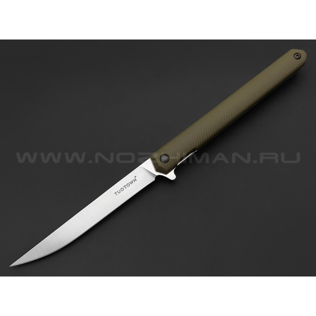 TuoTown нож BDJ-G сталь D2, рукоять Grivory OD green