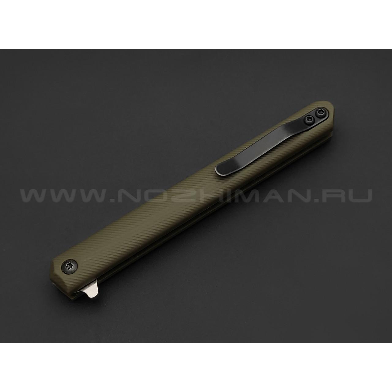 TuoTown нож BDJ-G сталь D2, рукоять Grivory OD green