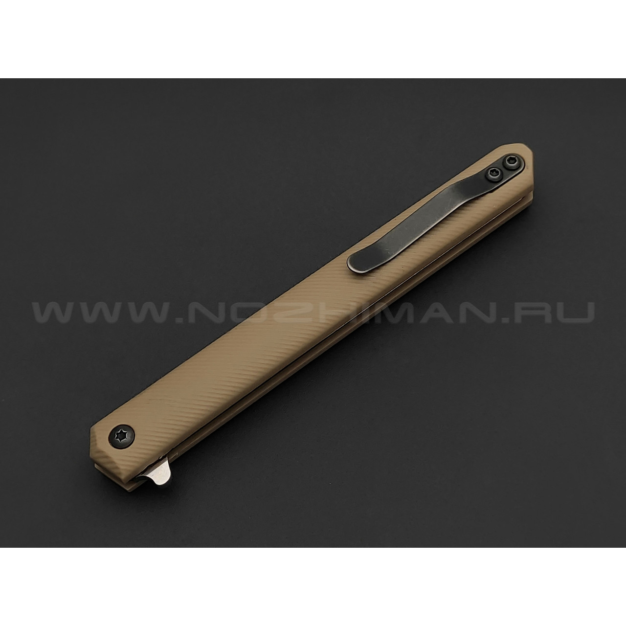 TuoTown нож BDT-S сталь D2 satin, рукоять Grivory Tan