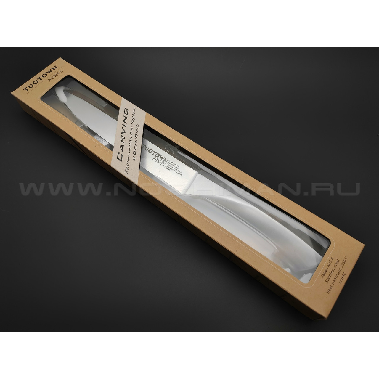 TuoTown Agnes Carving 108003 сталь Japan Aus-8, рукоять Stainless steel