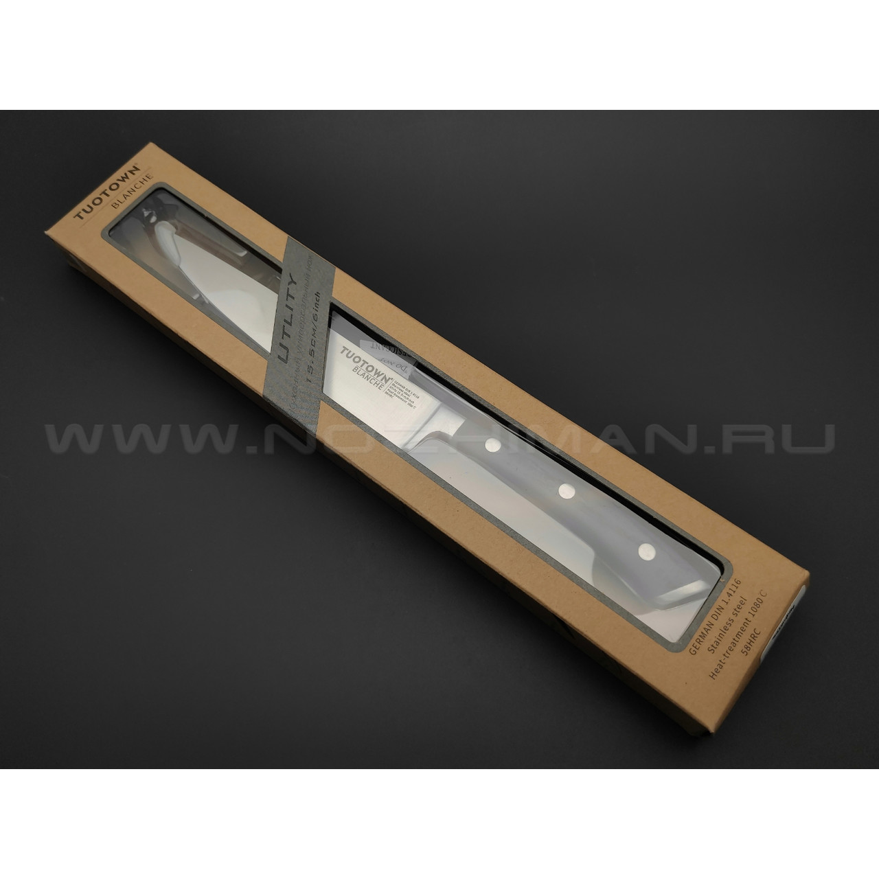 TuoTown Blanche Utility 306009 сталь German 1.4116, рукоять Stainless steel, ABS