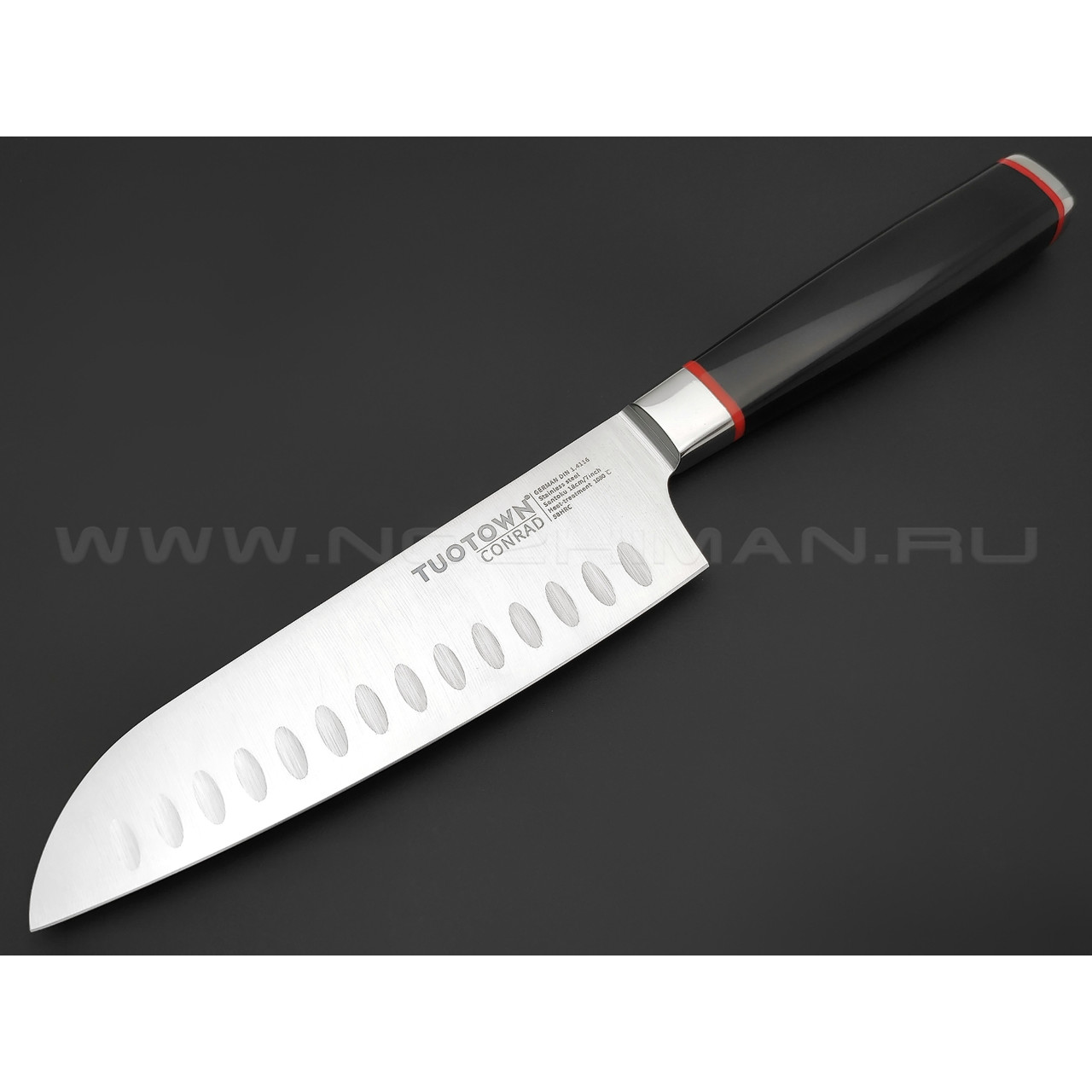 TuoTown Conrad Santoku 407008 сталь German 1.4116, рукоять ABS